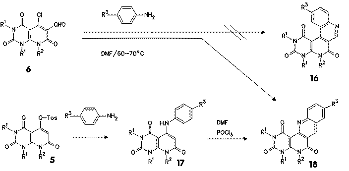 CYCLIZATIONS OF 5,6-DIFUNCTIONALIZED PYRIDO[2,3-d]PYRIMIDINETRIONES