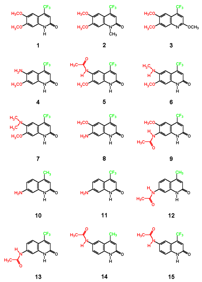 structure of the investigated carbostyrils