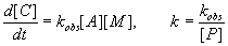 Second-order kinetics equation.